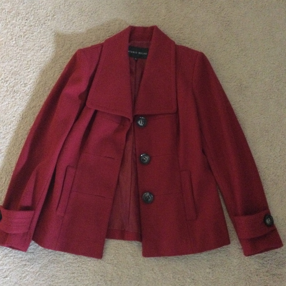 Antonio Melanie size 6 red maroon jacket